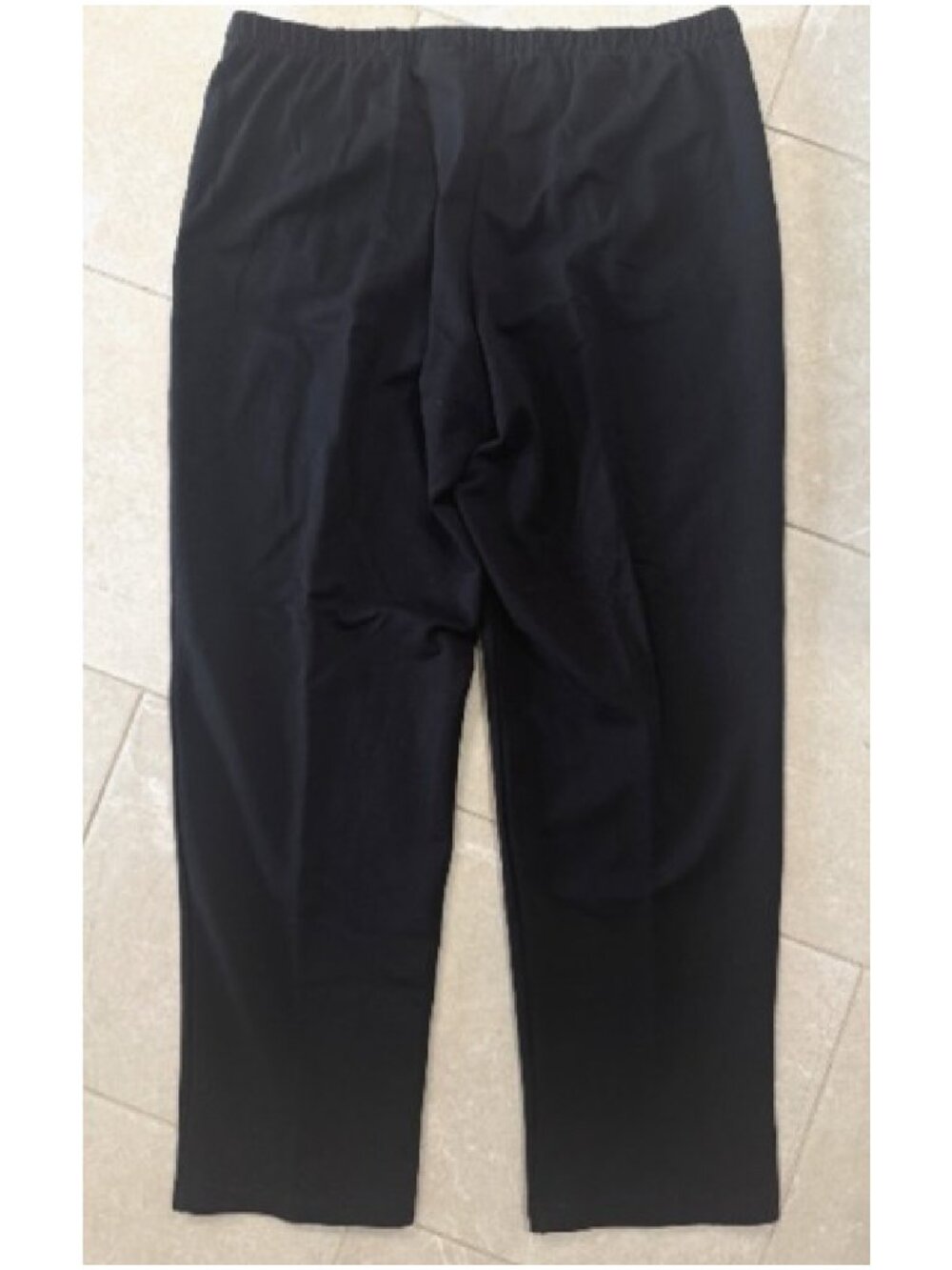 Ruby Rd. Petite Black Pull On Knit Pants Women PL Casual Elastic Waist Pockets